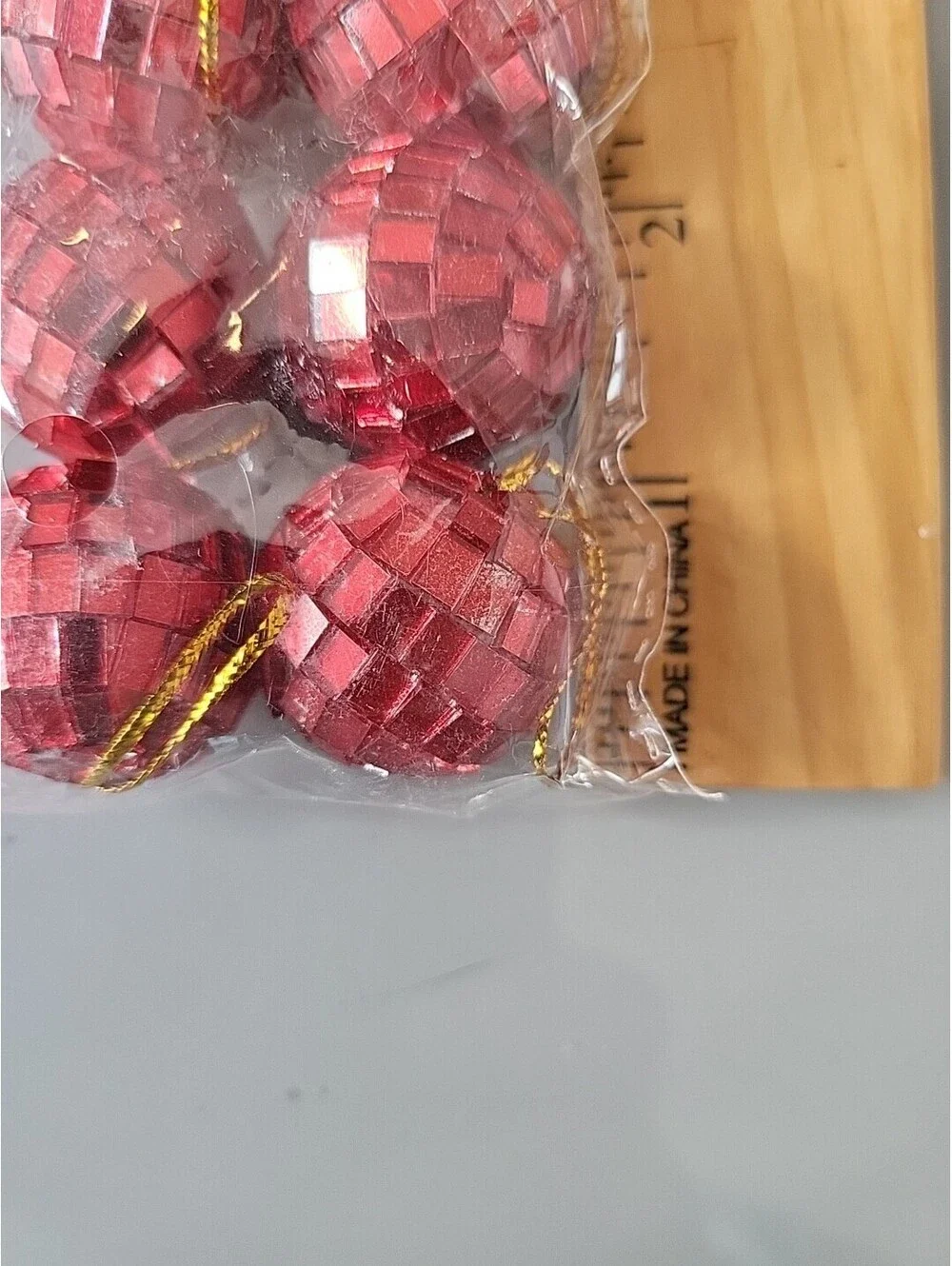 Vintage Holiday Mini Miniature Decorations Mini Mirror Balls Dollhouse 1